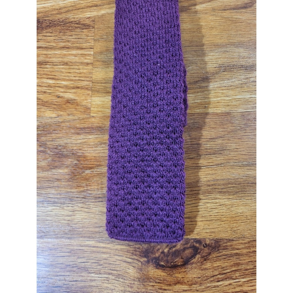 Jacobs Roberts LTD Purple Wool Knit Tie